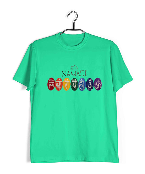Yoga 7 Chakras Sports Fitness Casual Graphic Printed T-Shirt for Men